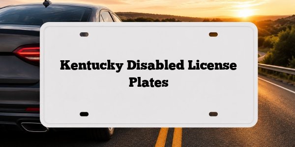 Kentucky Disabled License Plates