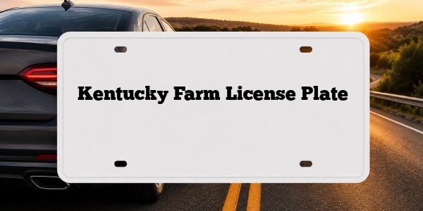 Kentucky Farm License Plate